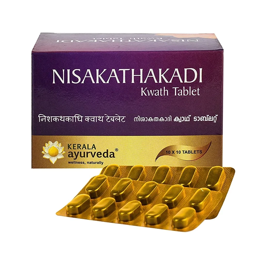 Kerala Ayurveda Nisakathakadi Kwath Tablet, 100 Tablets-2.webp